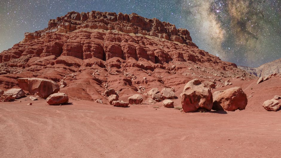 Planet Mars symbol with fire and action imagery