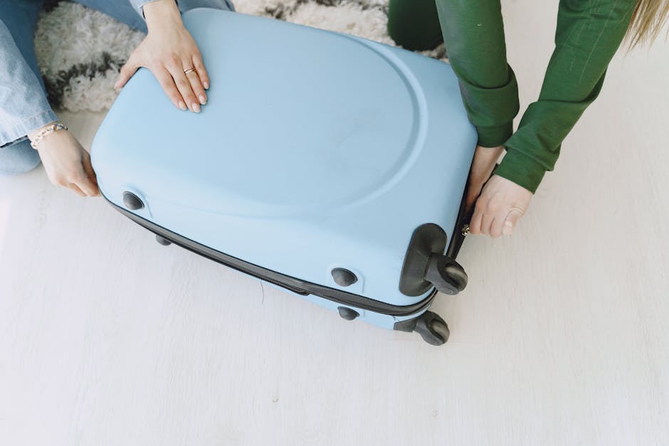 Packing suitcase travel